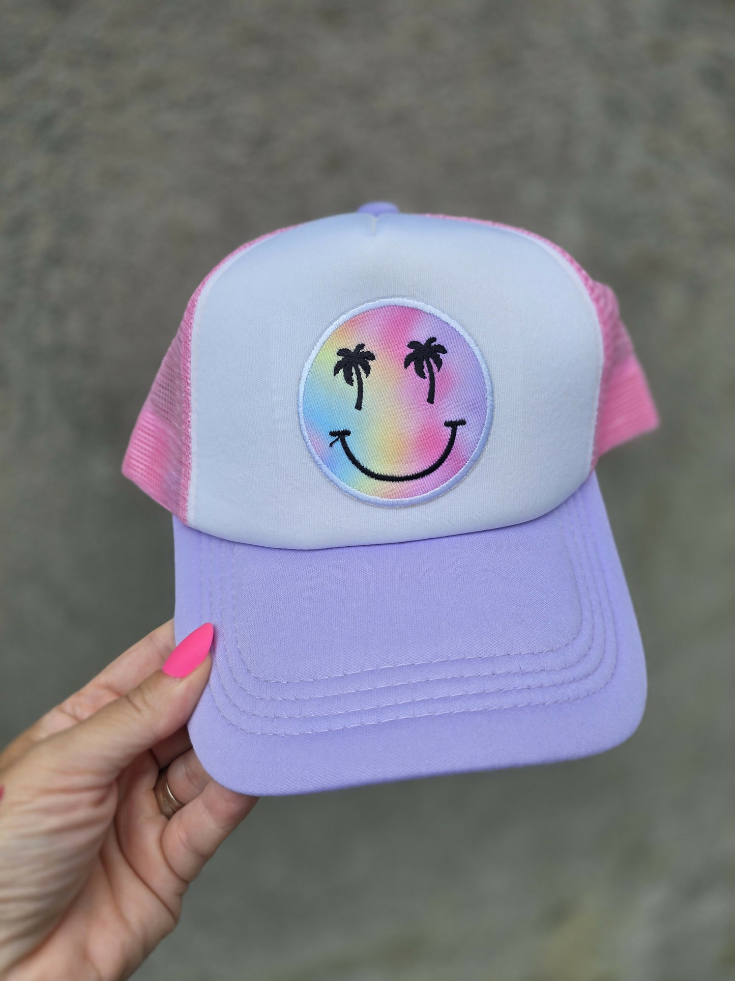 Smiley Two Tone Trucker Hat