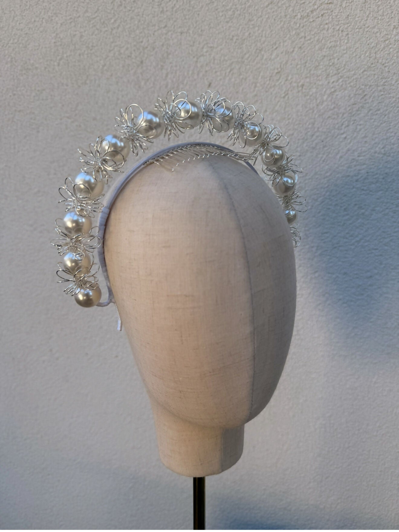 Bridal Halo Headband - White