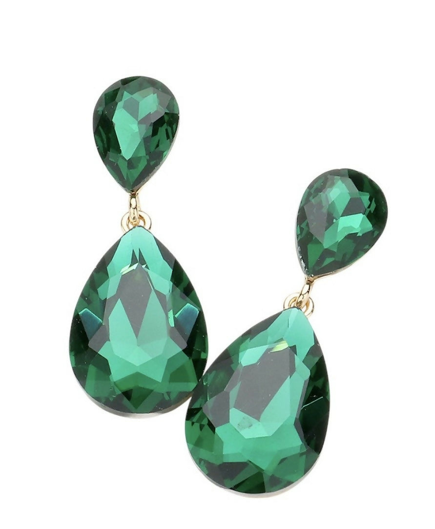 Emerald Teardrop Earring