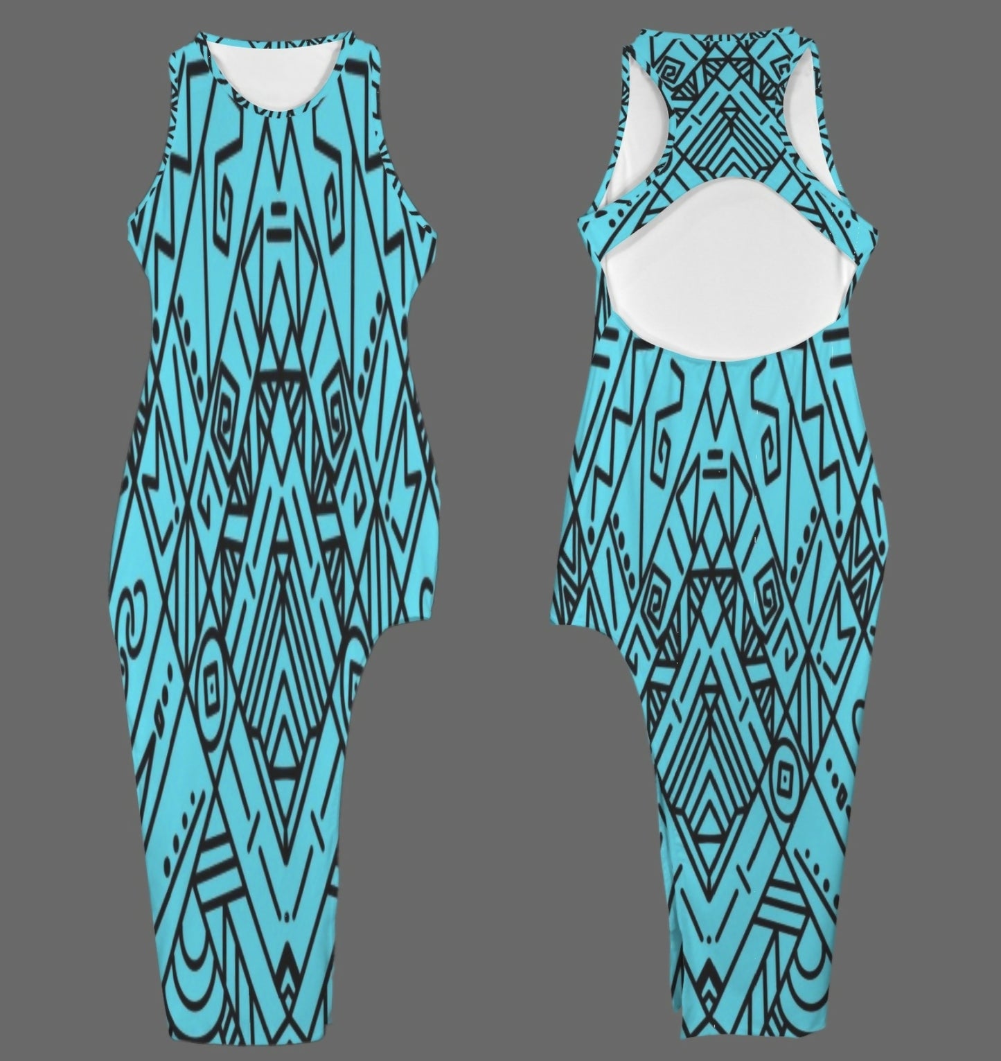 Sleeveless Backless Hollow Slit Maxi Dress Sizes S-5XL in The Sahara