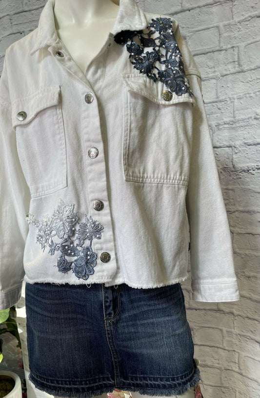 Denim lace jacket