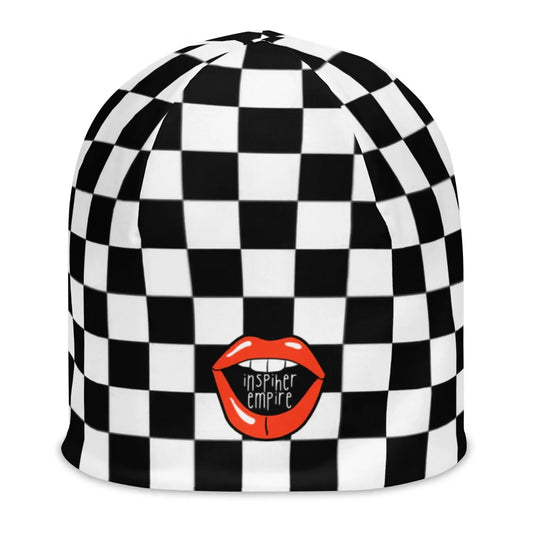 Bogosplit--IHER Checkered Lips Beanie 