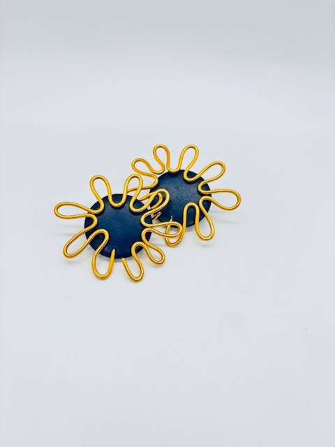 STARFISH EARRINGS - NAVY