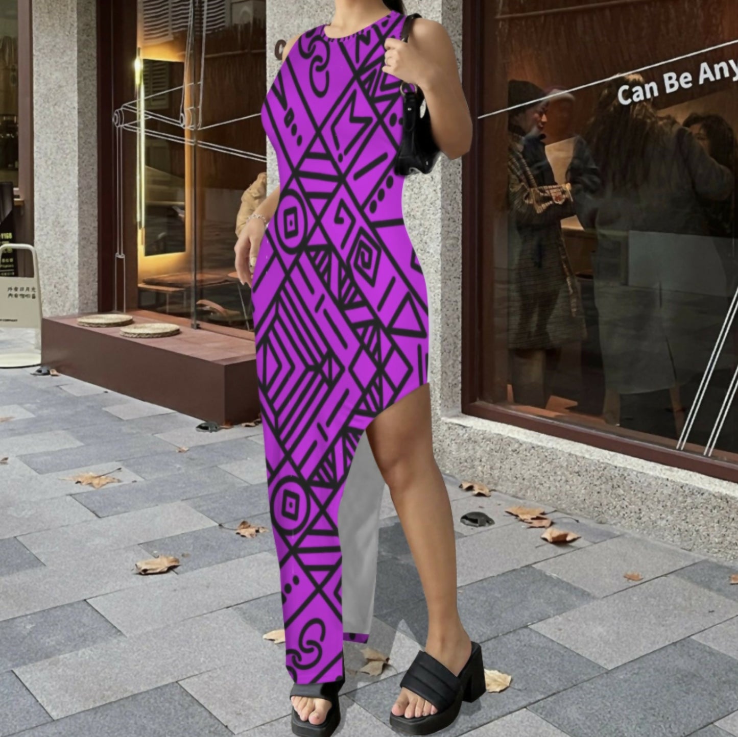 Sleeveless Backless Hollow Slit Maxi Dress Sizes S-5XL in The Sahara