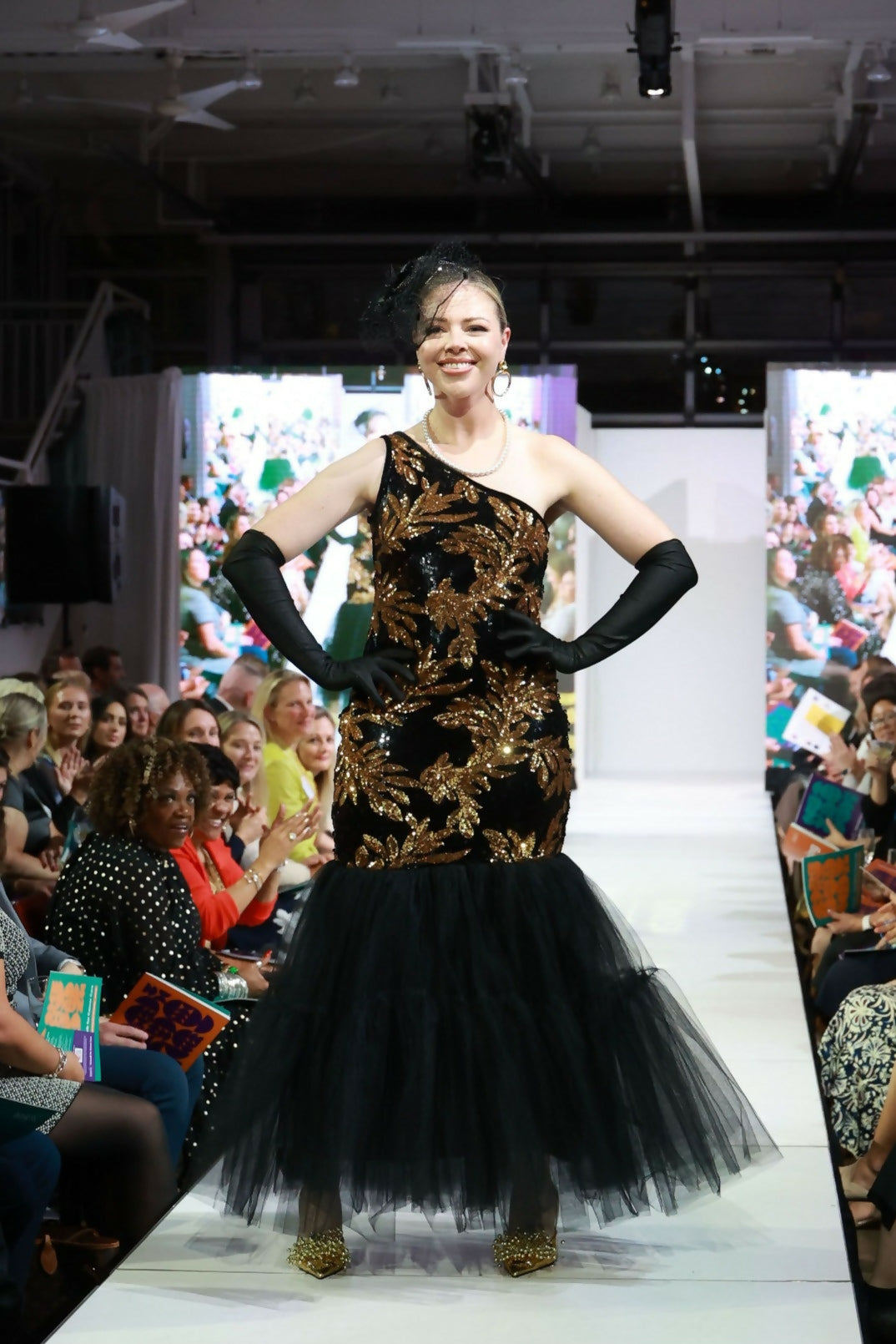 Gold and Black flare dress