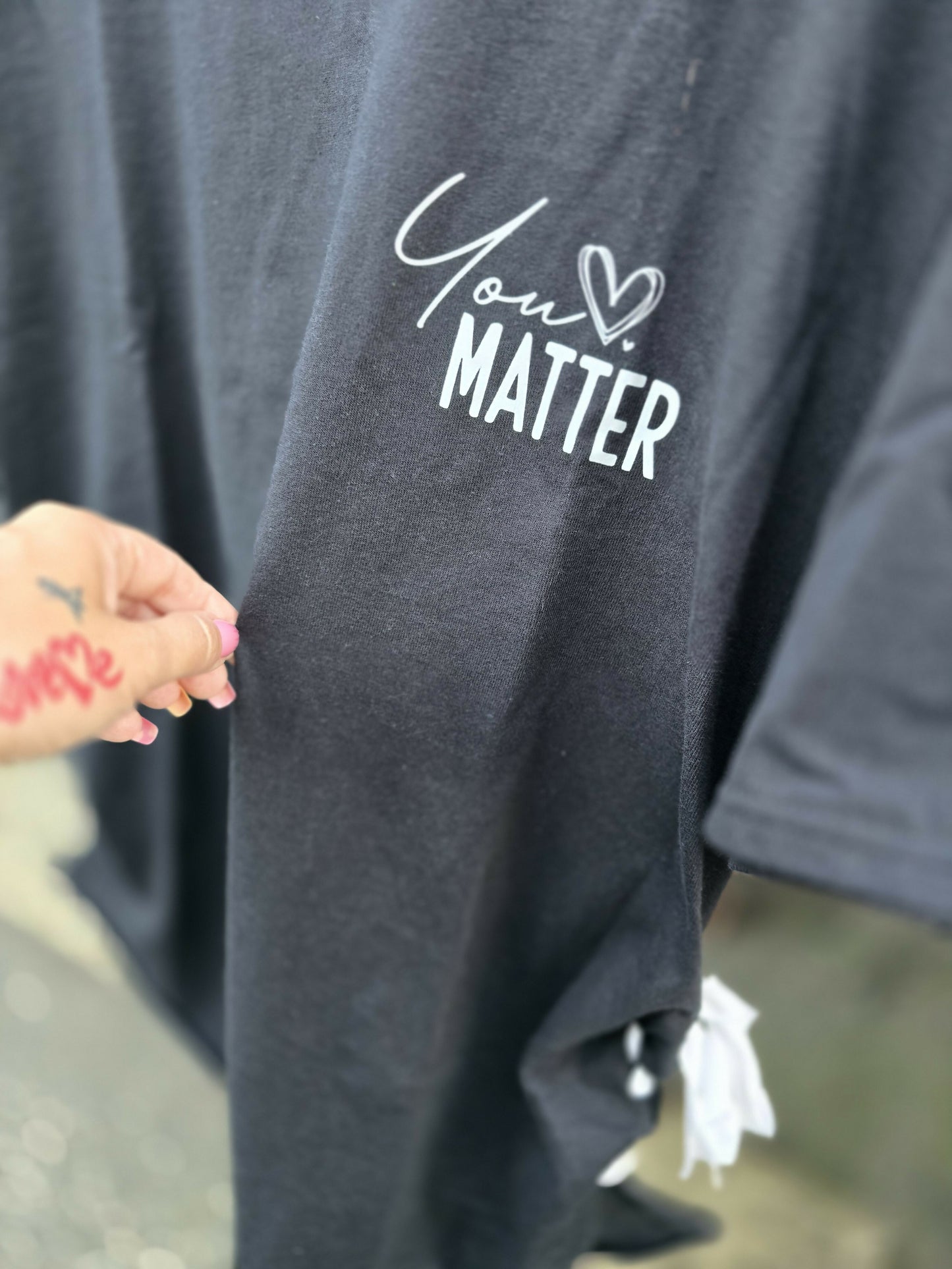 You Matter Side Tie Tee