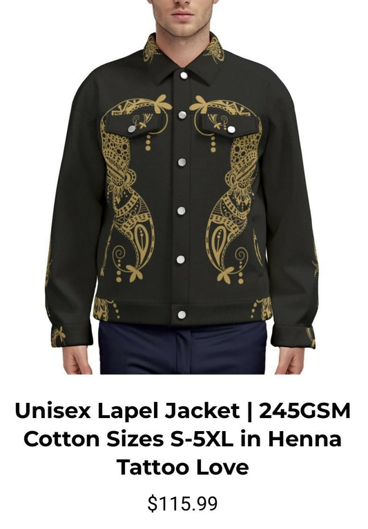 Unisex Lapel Jeans Jacket | 245GSM Cotton Sizes S-5XL