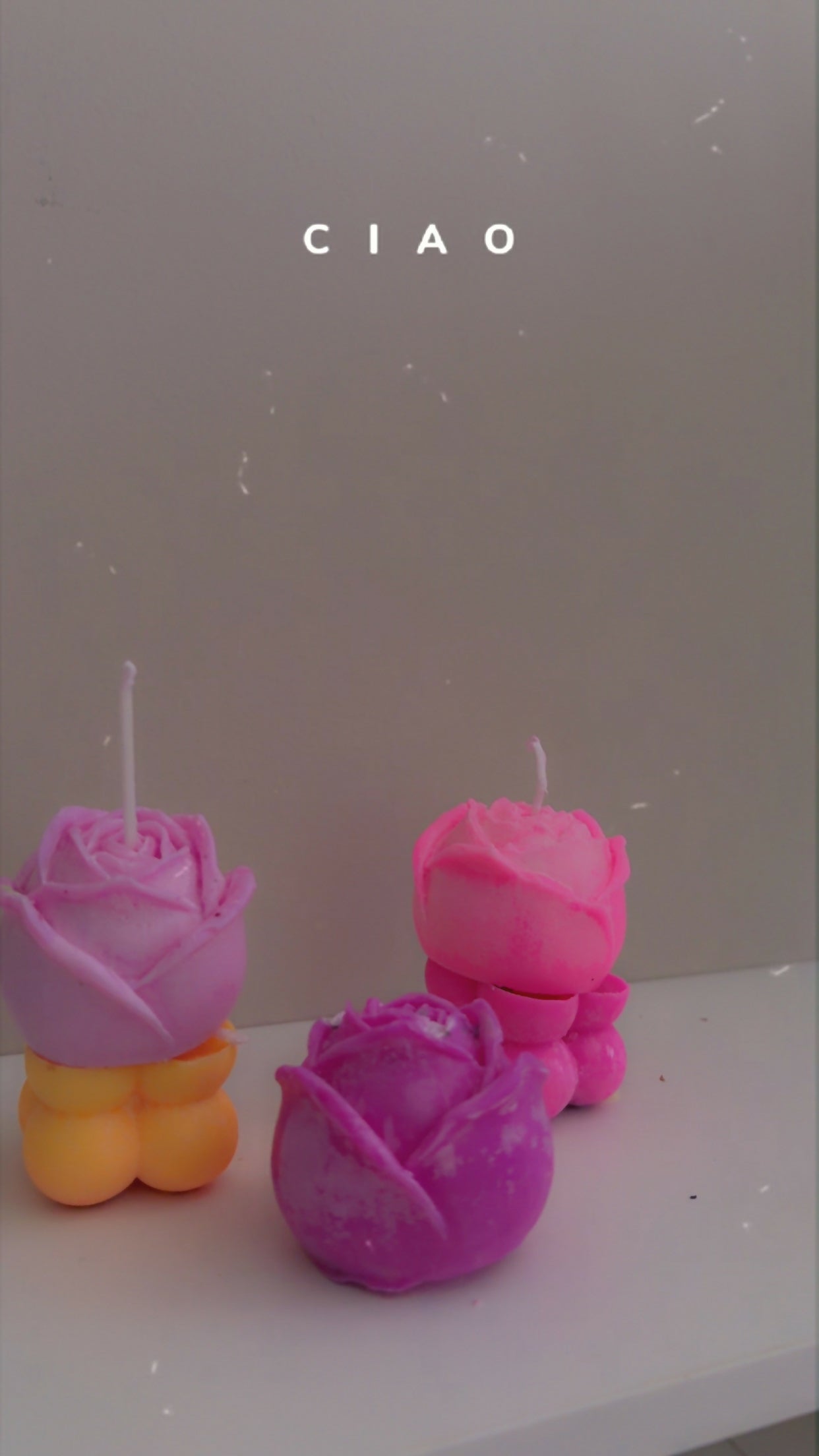 Delicate Flower Candle