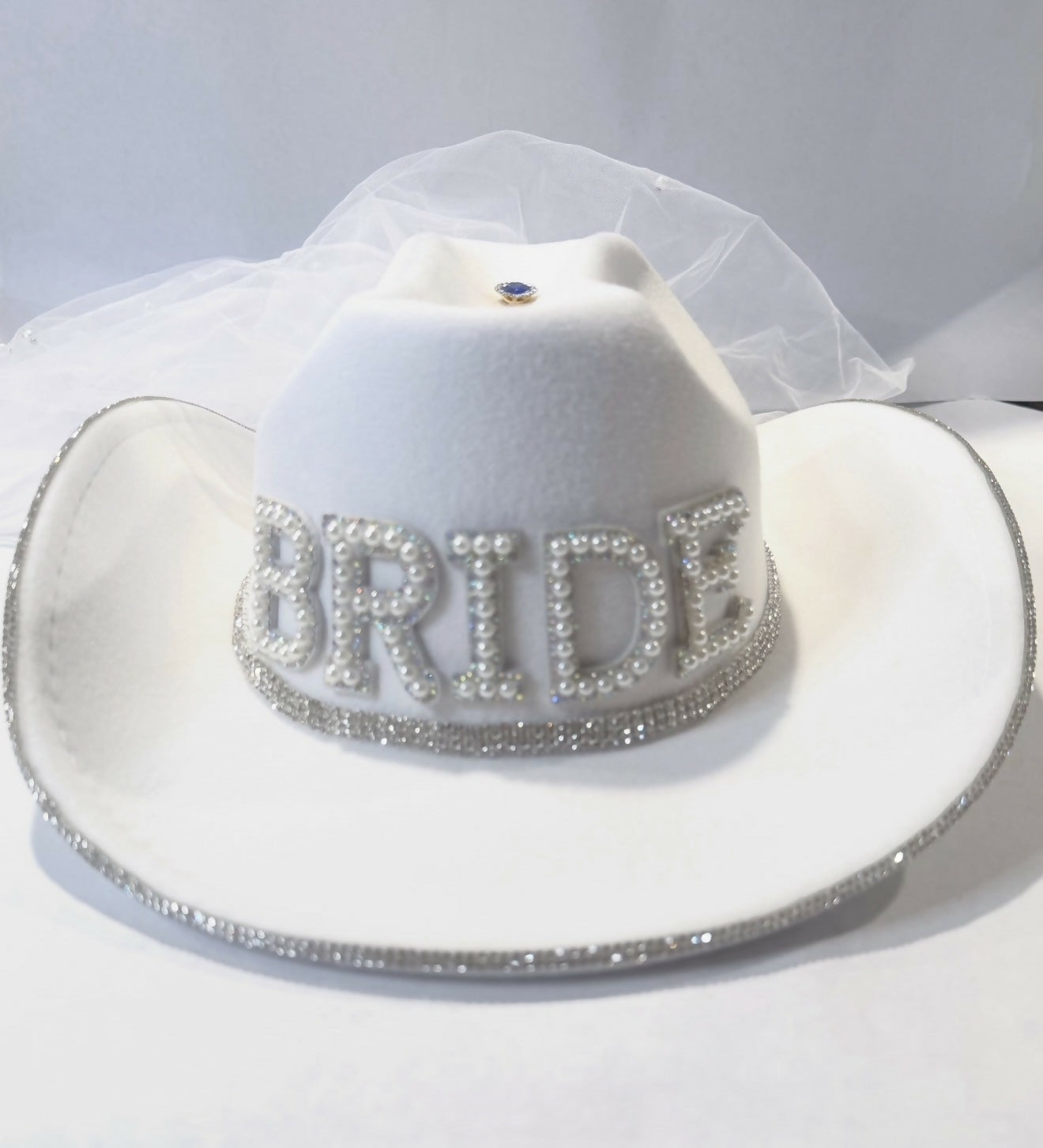 Bride to Be Bridal Hat with “Something Blue”