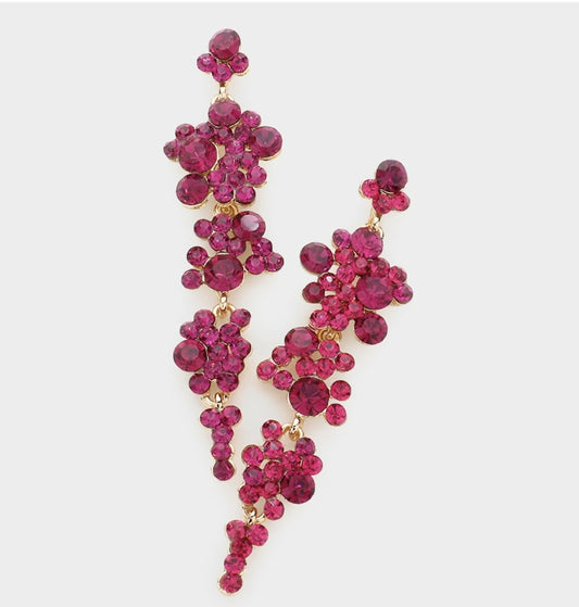 Fuchsia Bubble Cluster Earring
