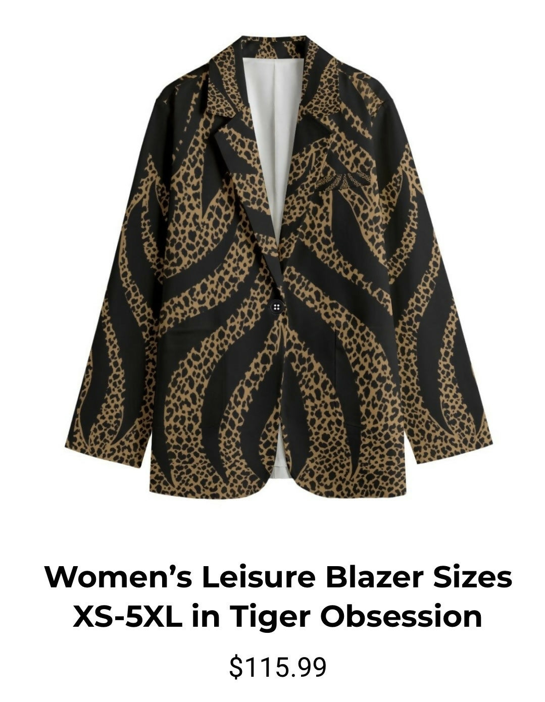Women’s Leisure Blazer Sizes XS-5XL