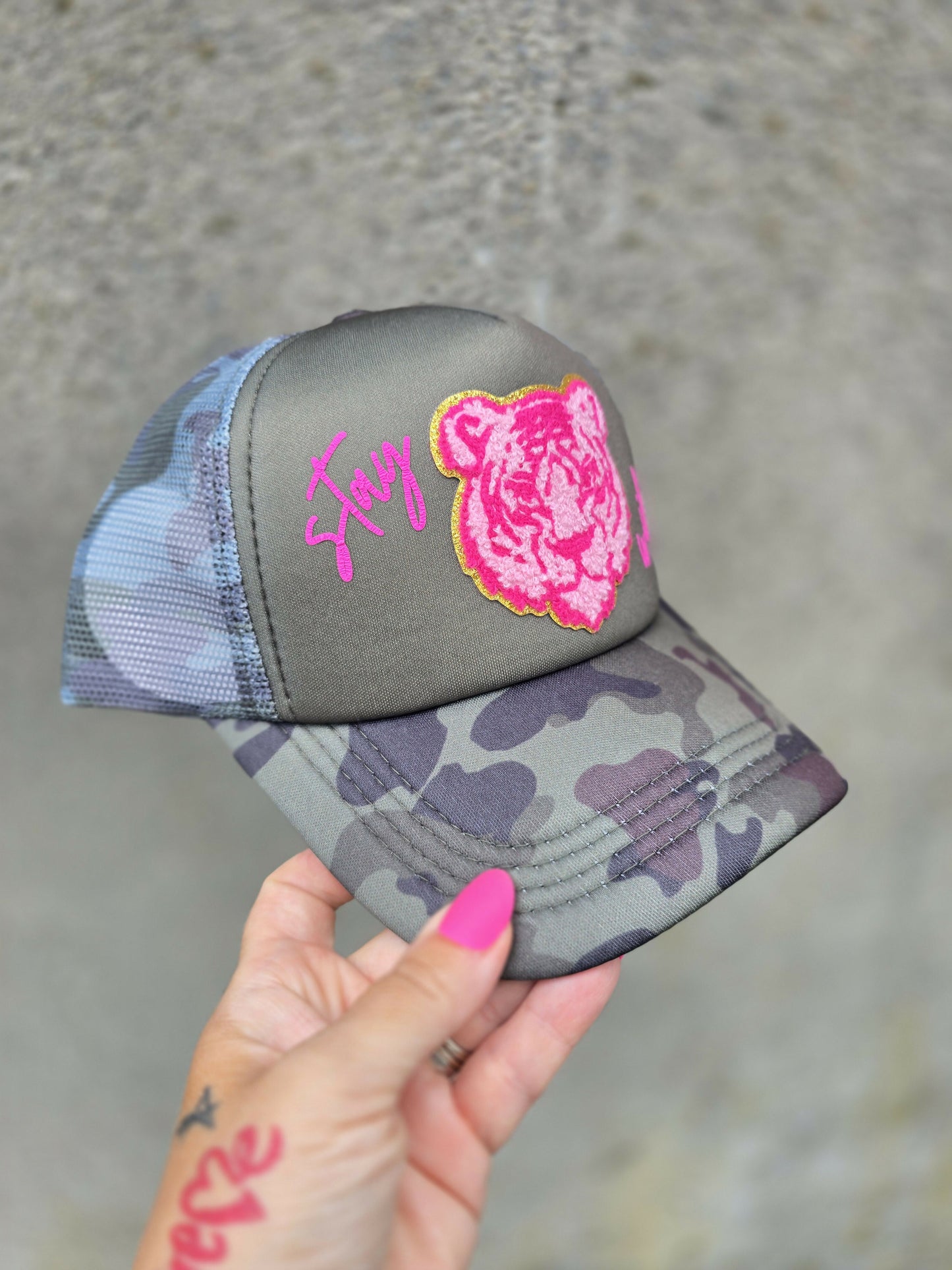 Stay Wild Camo Trucker Hat