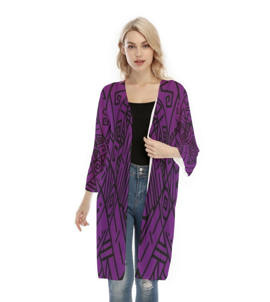 Women’s Long Sleeve Mesh Cardigan Sizes S-2XL in The Sahara