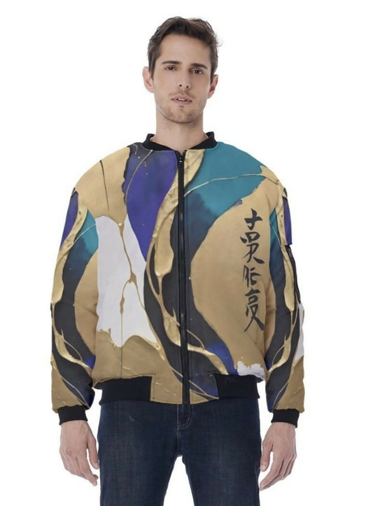 Men’s Bomber Jacket with Sleeve Pocket Sizes XS-5XL