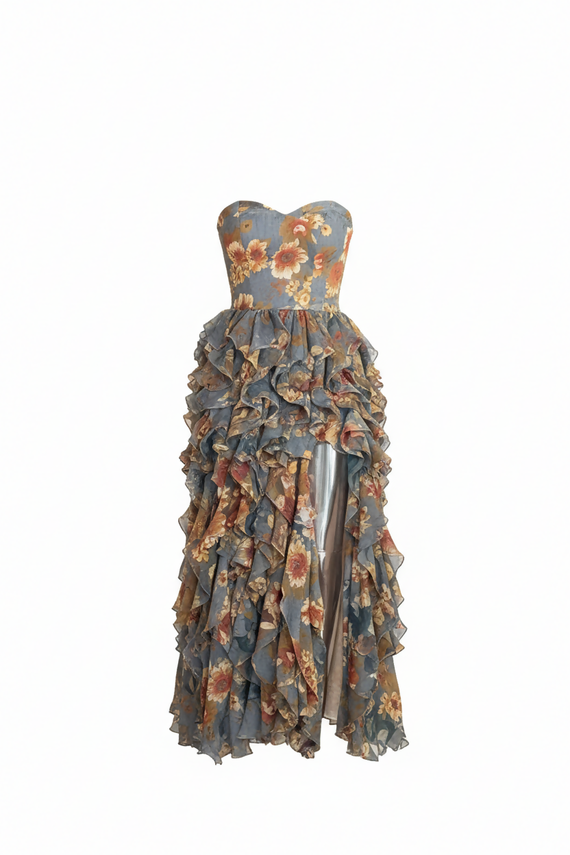 The Bliss Ruffle Gown
