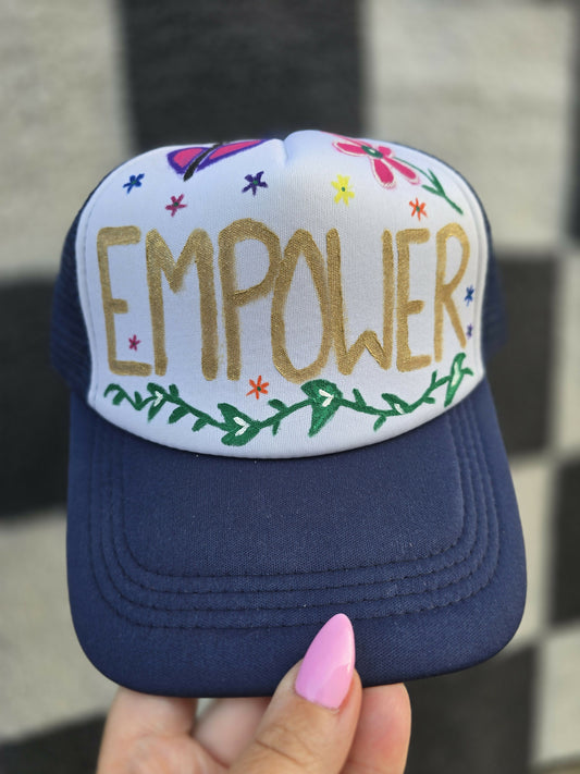 Hand-Painted Empowerment Trucker Hats