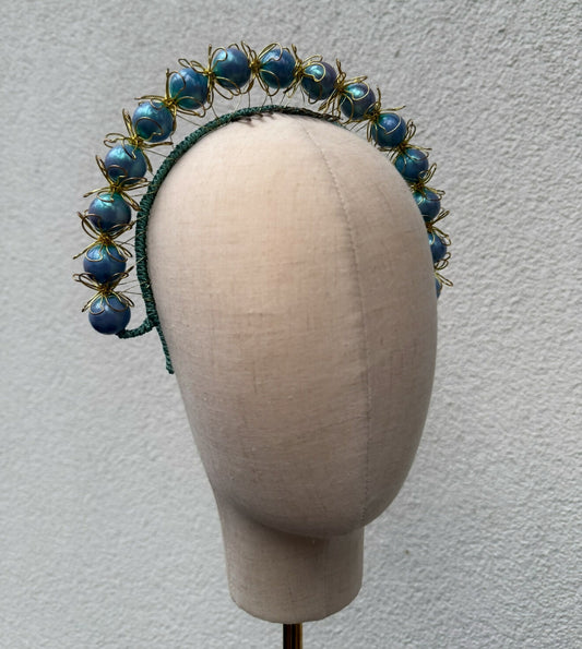 Halo Pearl Headband - Blue