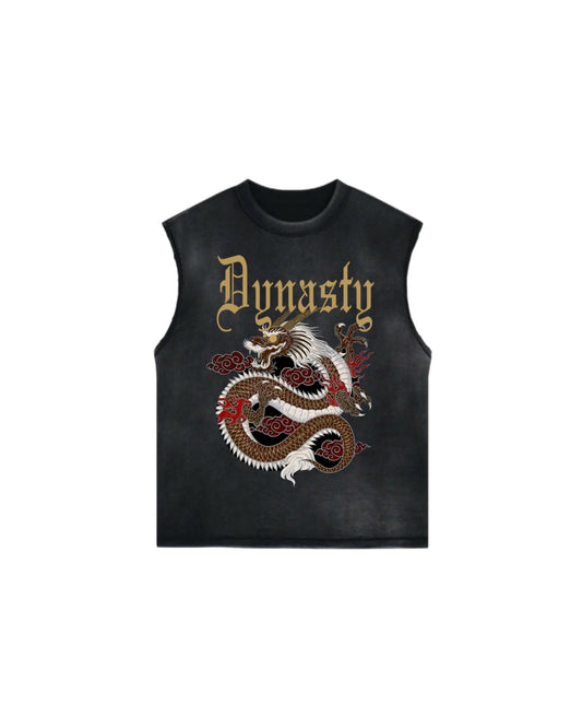 Dynasty Dragon Sleevless Tee ( Black)