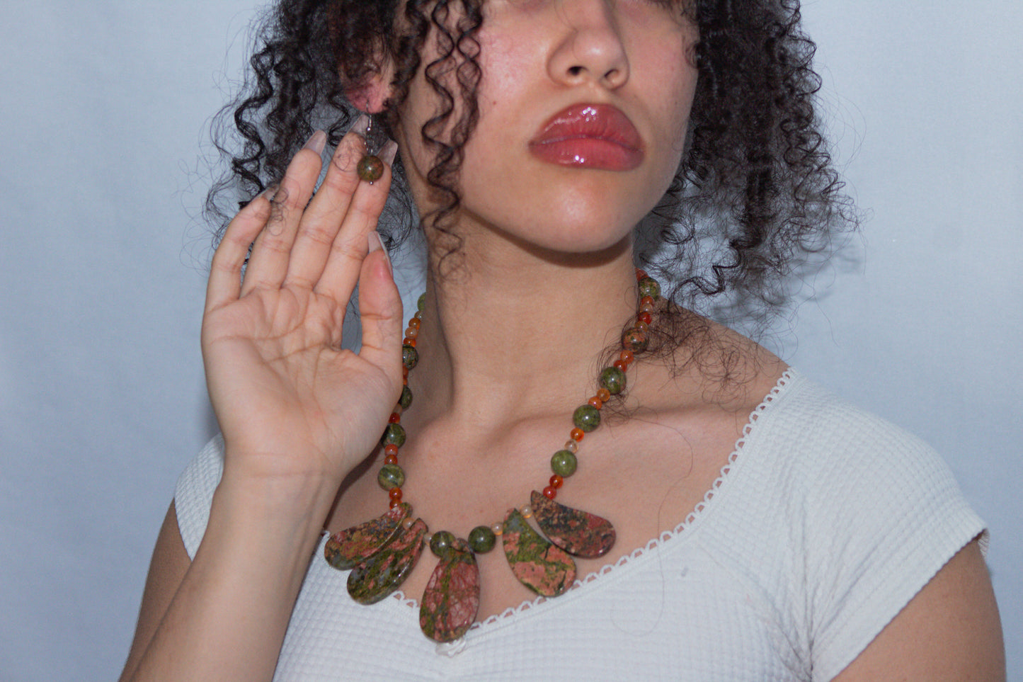 Unakite Necklace set