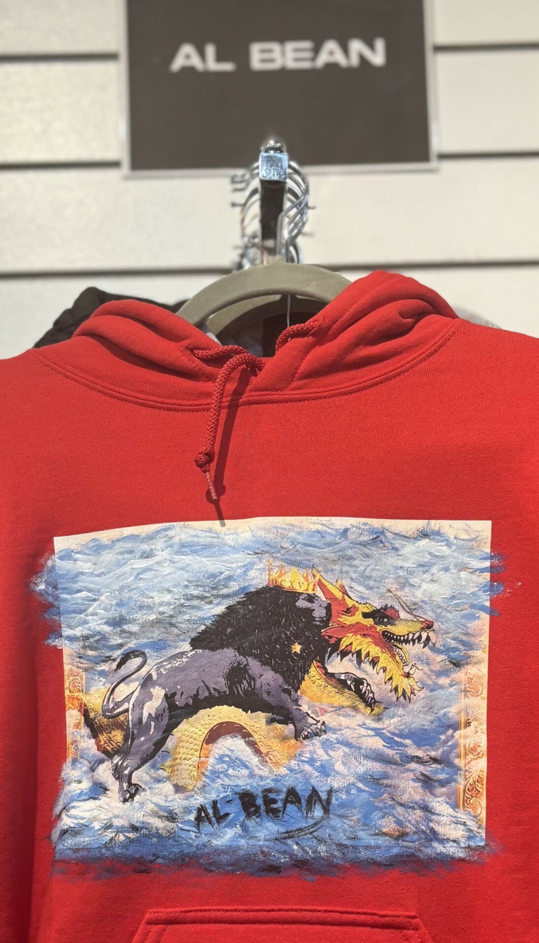 Above the Clouds painted hoodie
