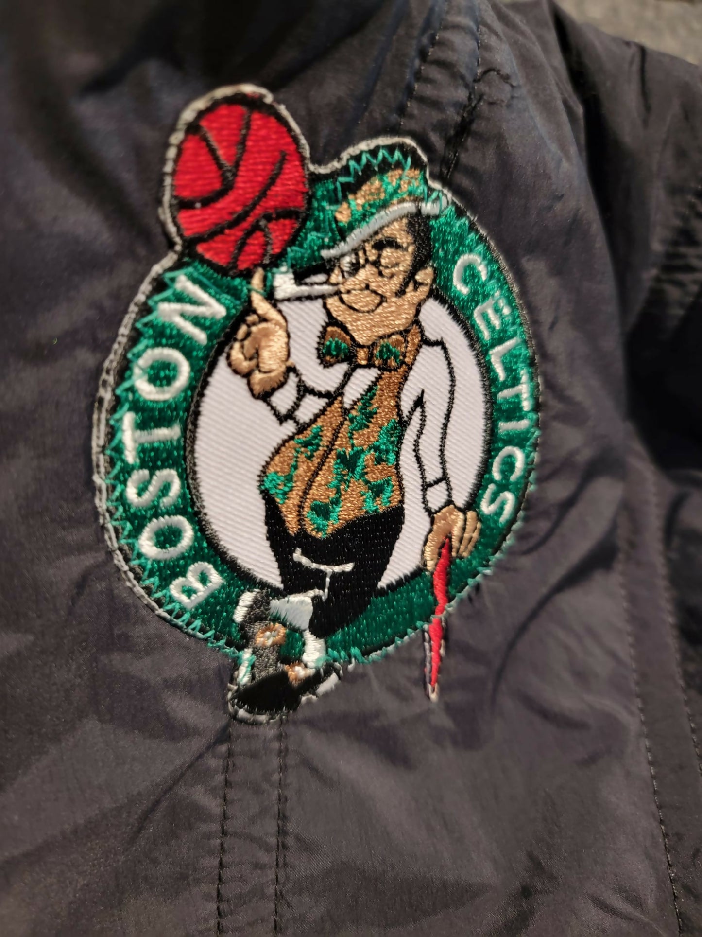 Cropped Celtics Puffer Jacket