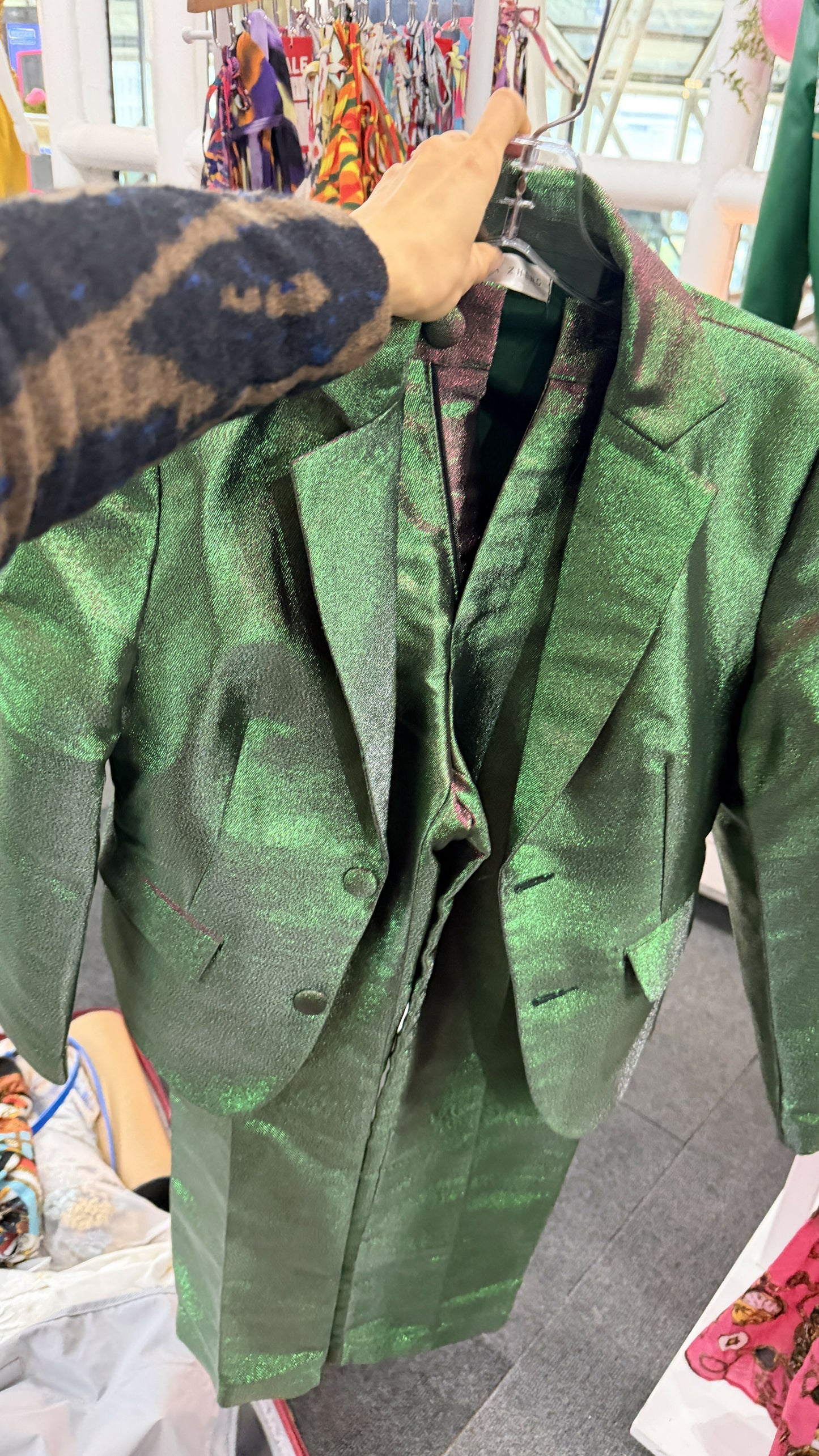 Green suit jacket