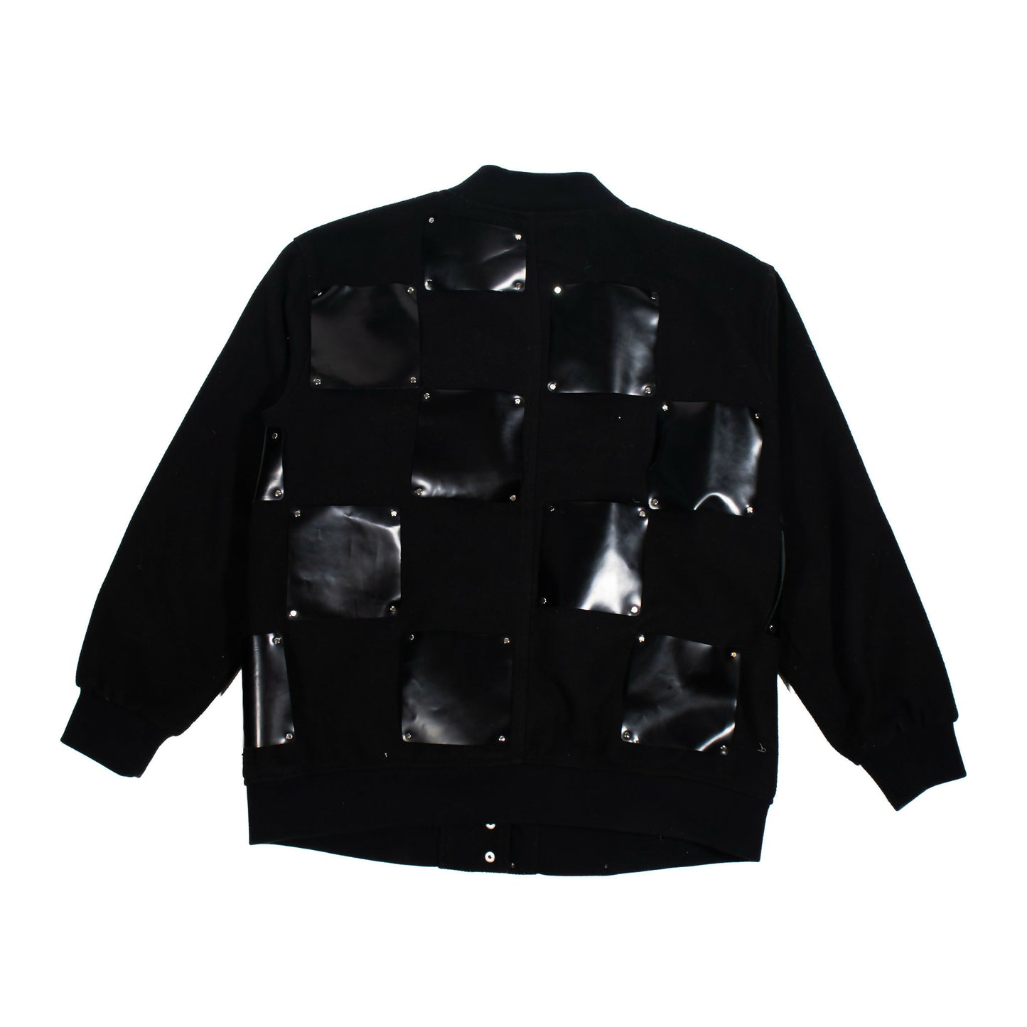 Leather Check Bomber