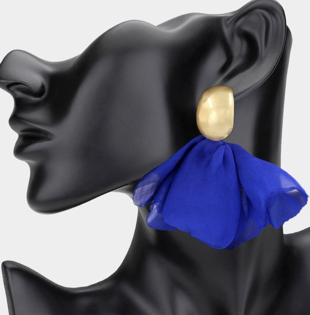 Blue Petal Earring