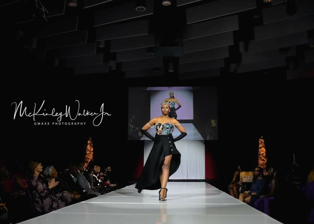 High low black skirt