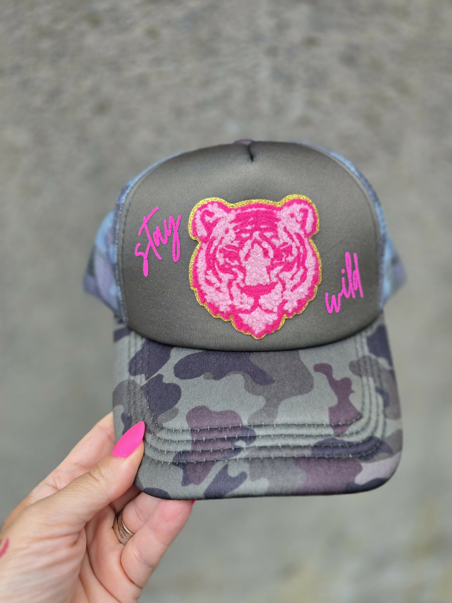 Stay Wild Camo Trucker Hat