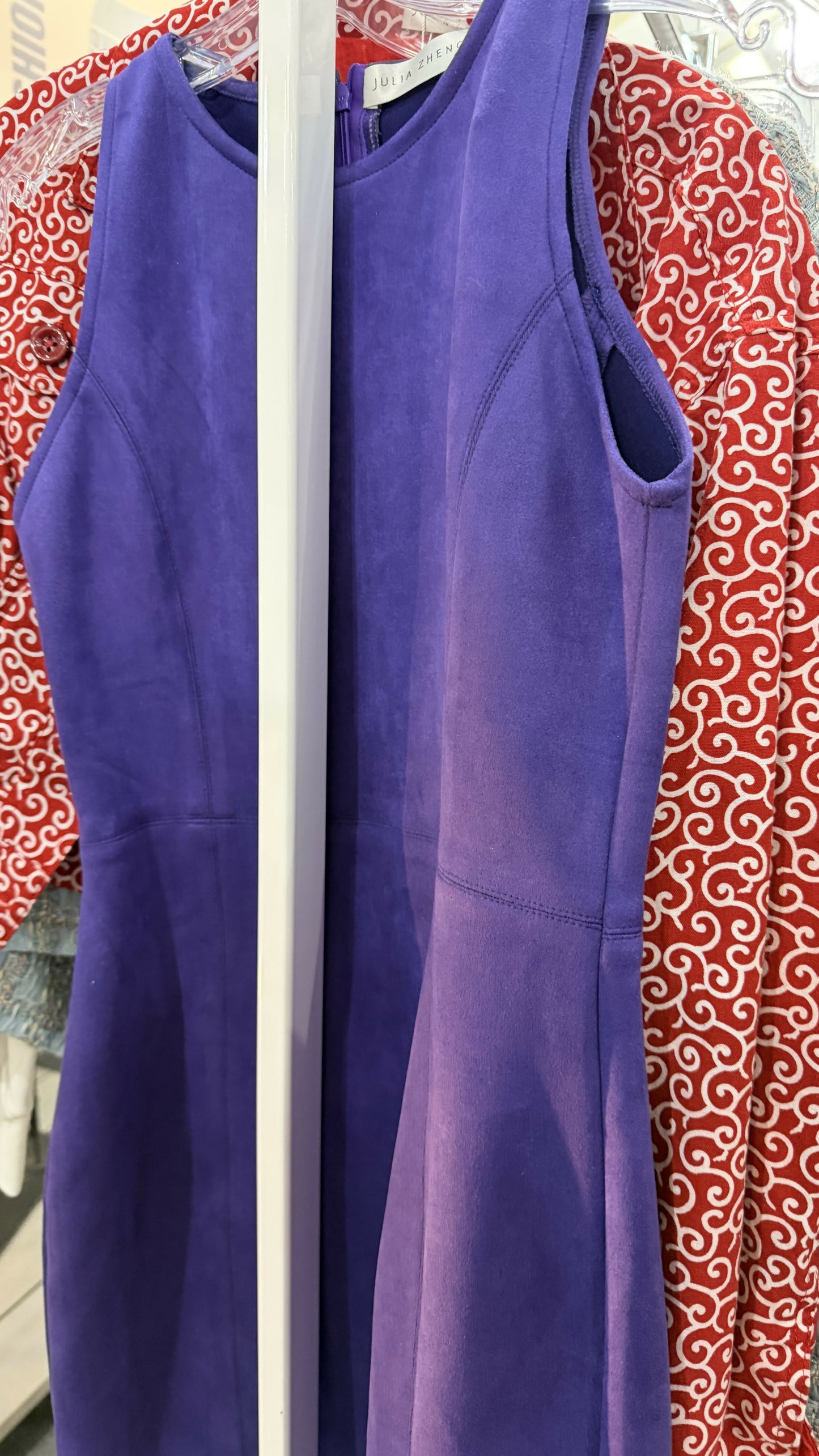 Purple halter neck dress