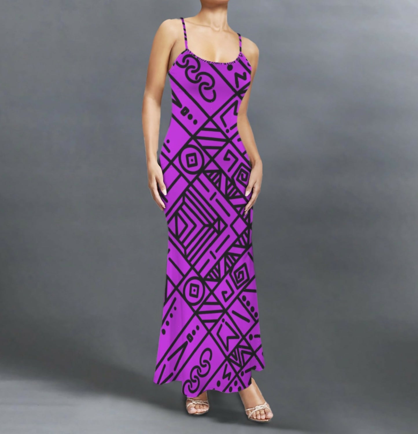 Stretchy Maxi Dress Sizes S-5XL in The Sahara