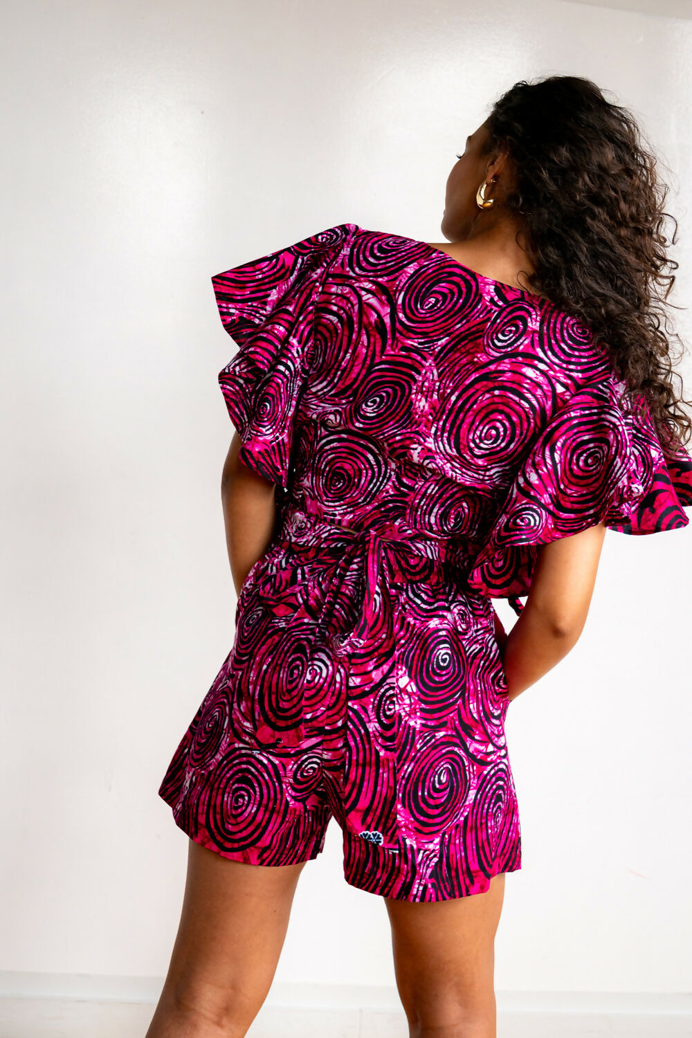 Wrap Blouse Entebbe - butterfly sleeves