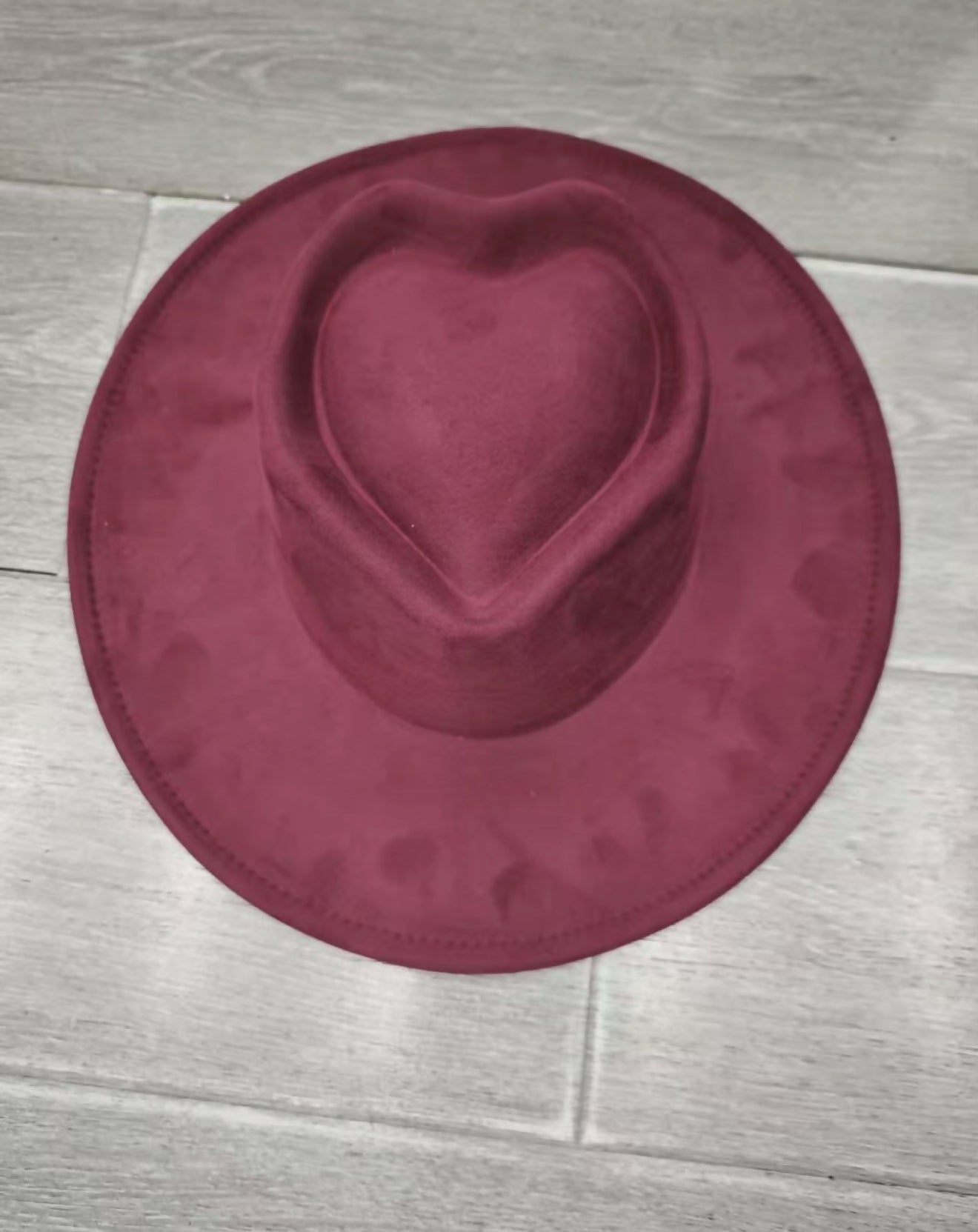 Felt Heart Wide Brimmed Fedora