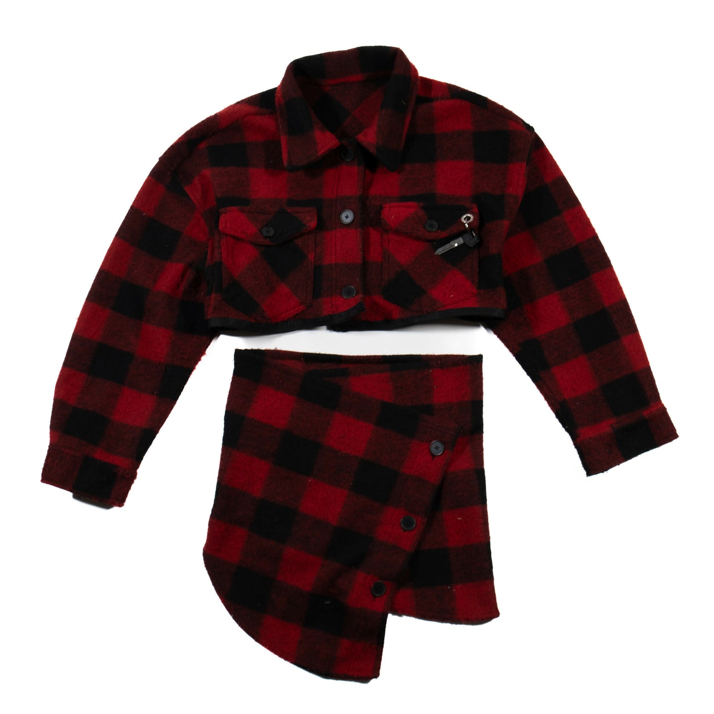 Buffalo Check Skirt Set