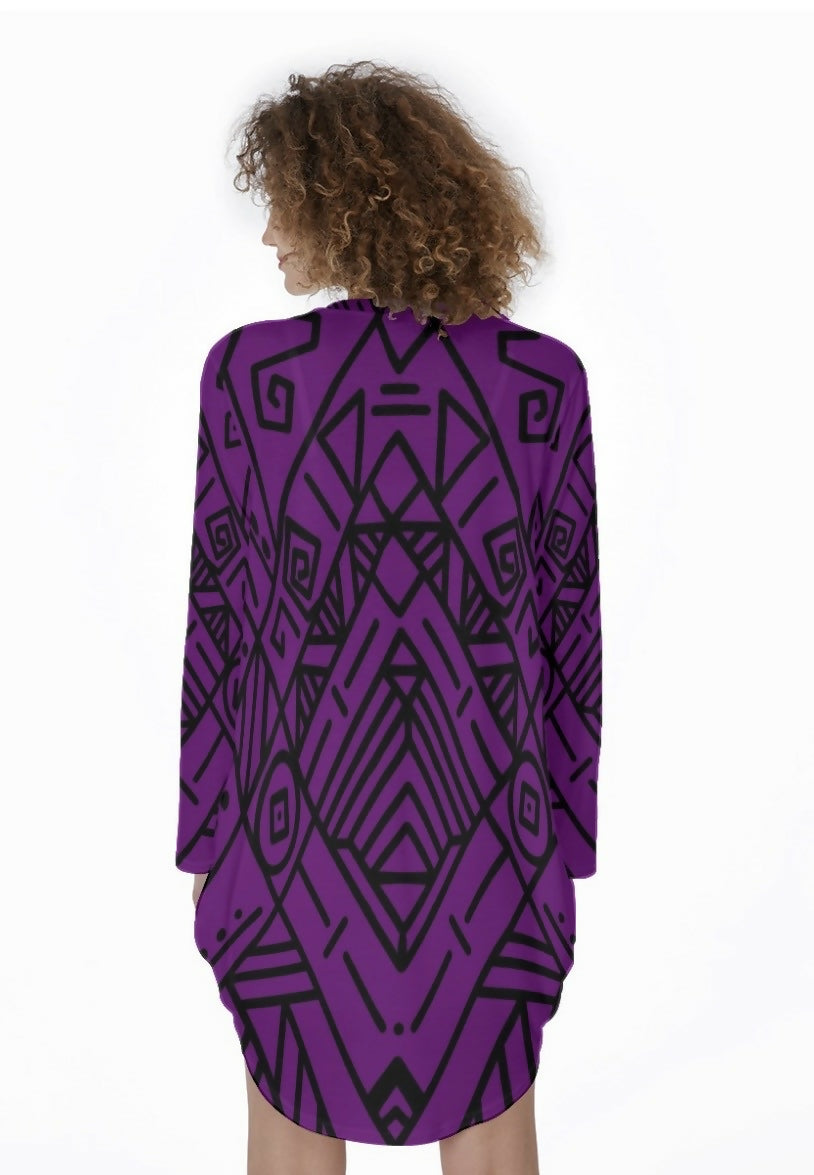 Casual Loose Long Sleeve Dress Sizes S-5XL in The Sahara