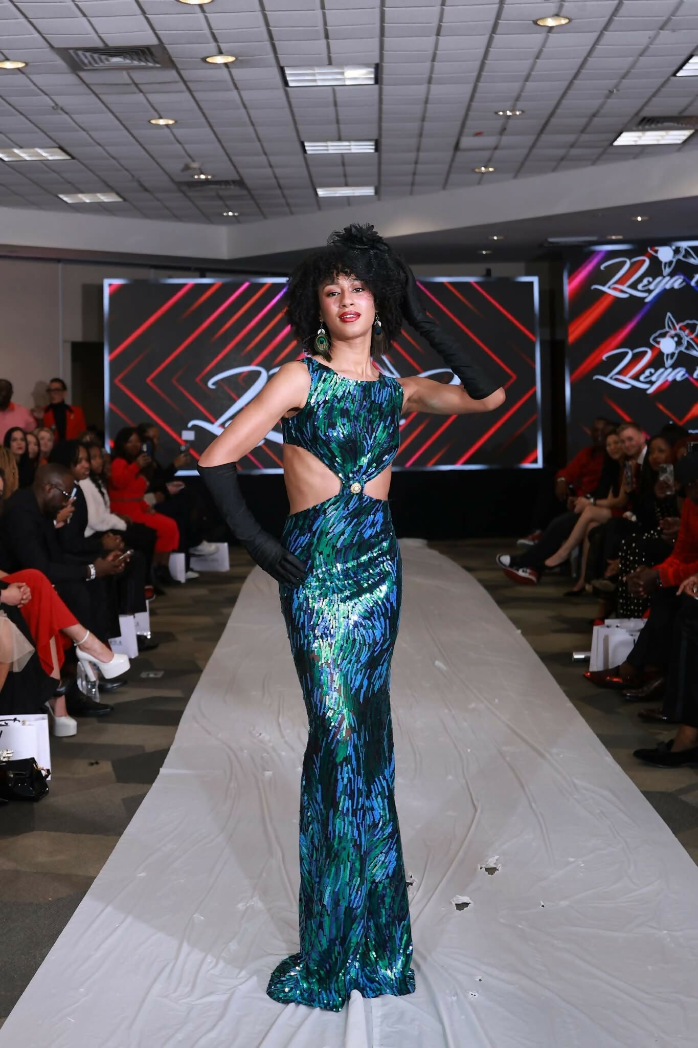 Blue/ Green sequin dress