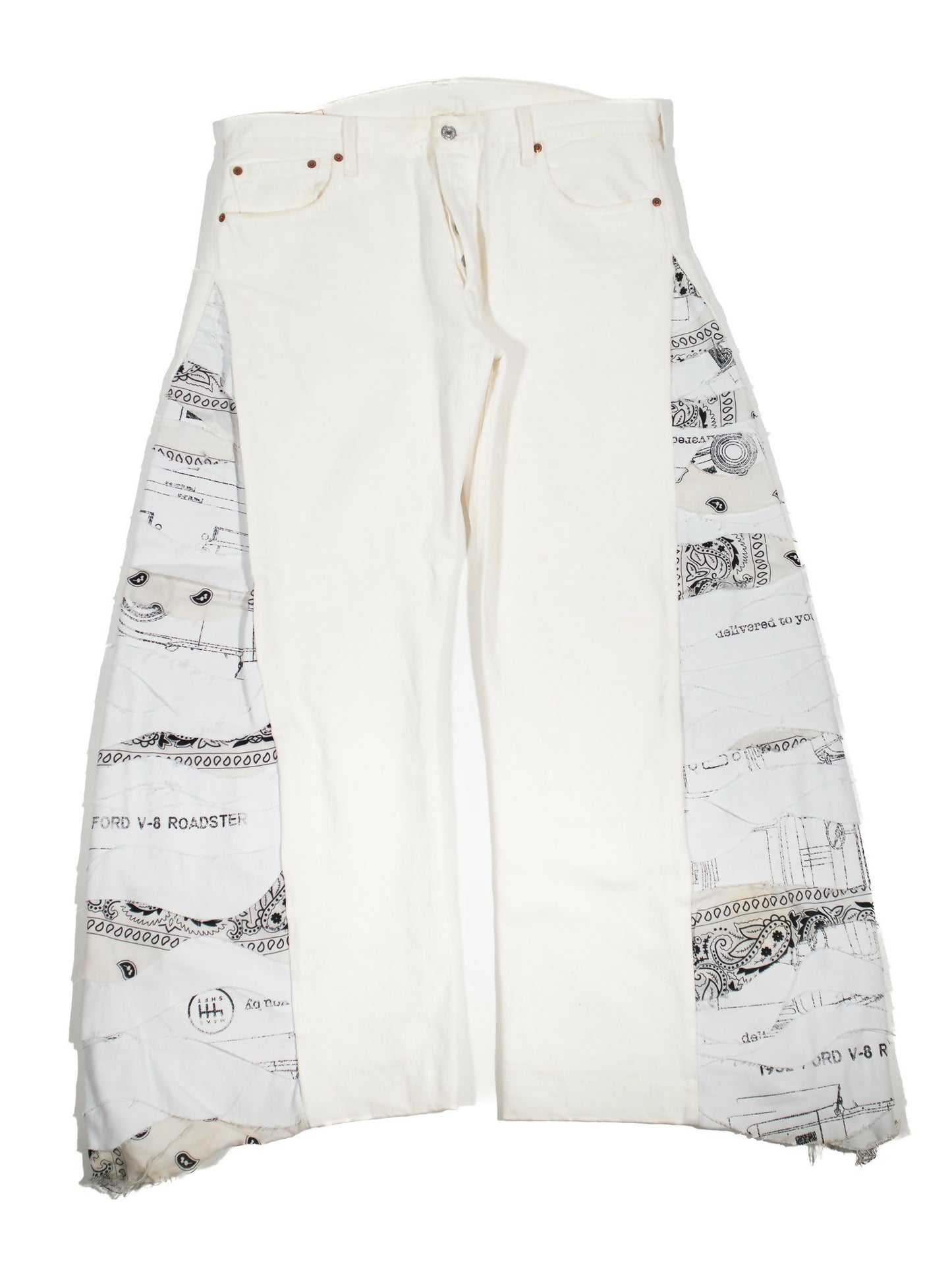 Layered and flared denim