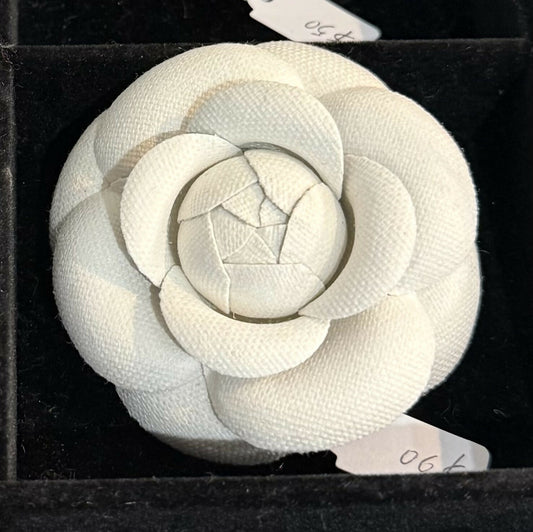 Coco Chanel Inspired Floral Pin- white