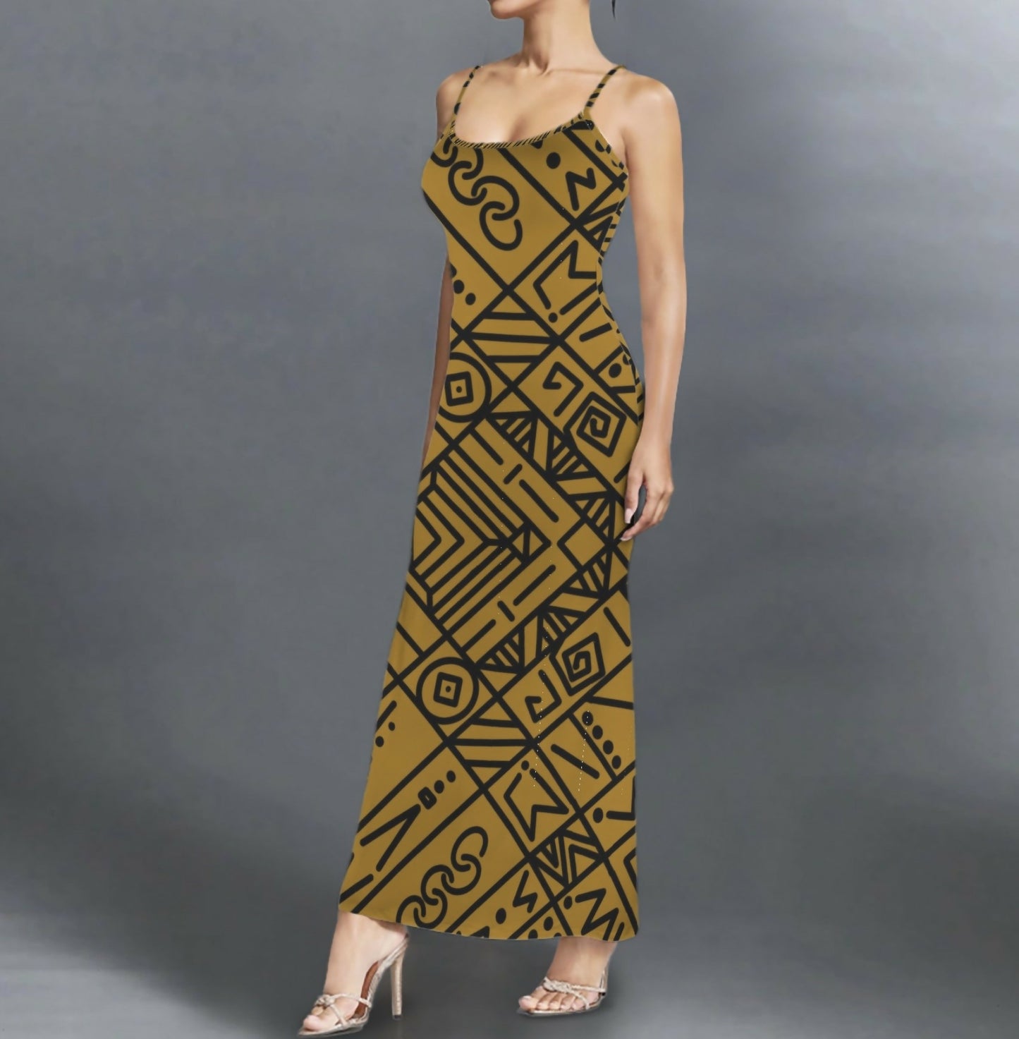Stretchy Maxi Dress Sizes S-5XL in The Sahara