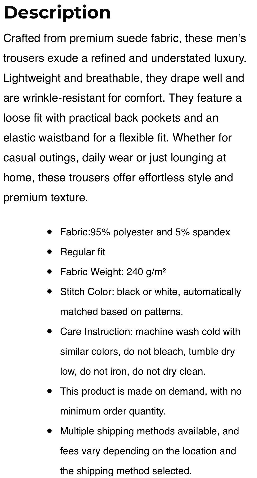 Men’s Velvety Harem Pants with Understated Luxury Sizes S-5XL