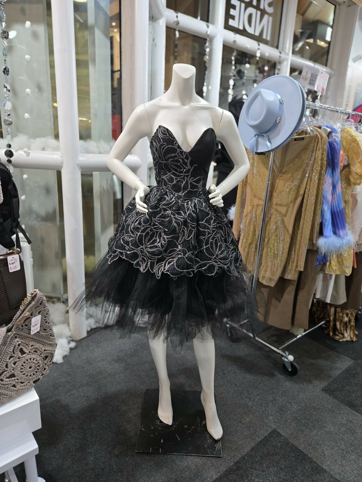 Black and silver dress