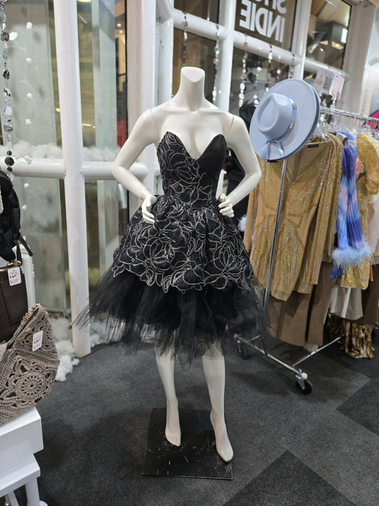 Black and silver dress