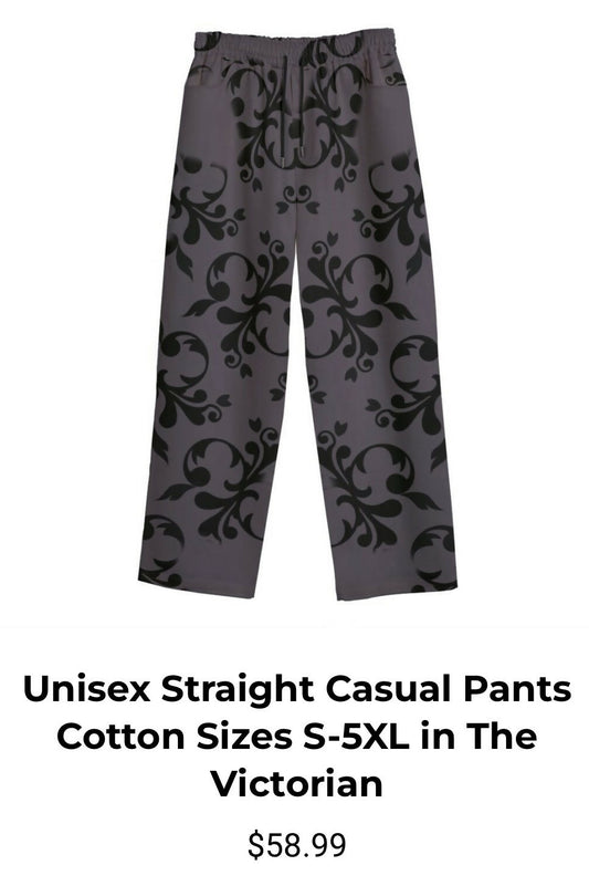 Unisex Straight Cotton Casual Pants Sizes S-5XL