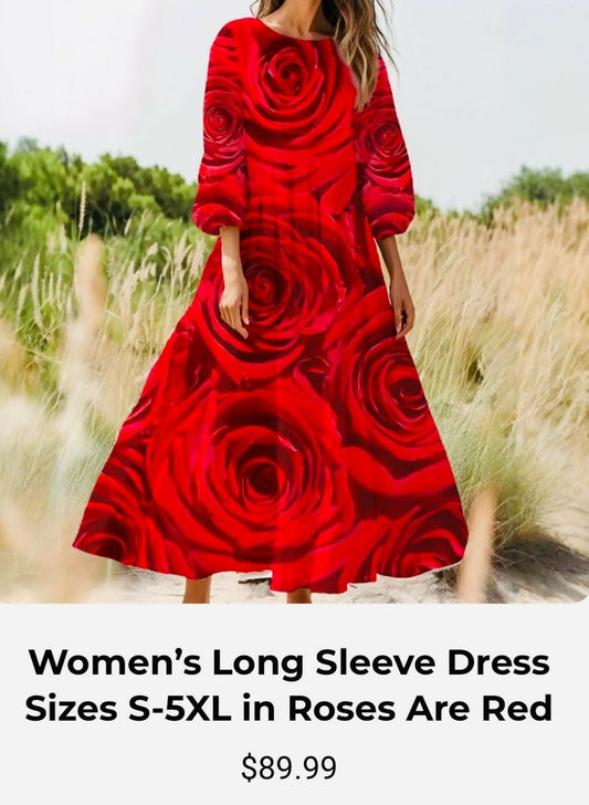 Women’s Long Sleeve Dress Sizes S-5XL