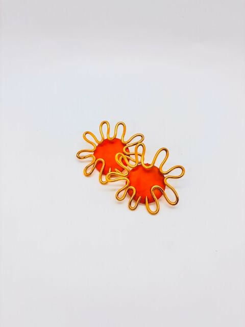STARFISH EARRINGS - PUMPKIN