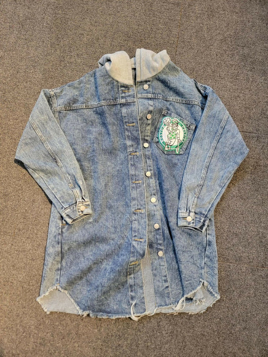 Mavlife Celtics Blue Hoodie Jean Jacket