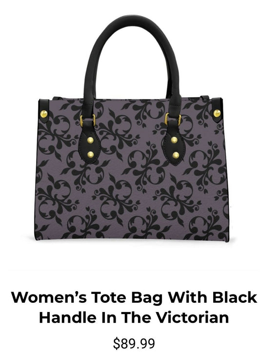 Women’s Tote Bag with Black Handle