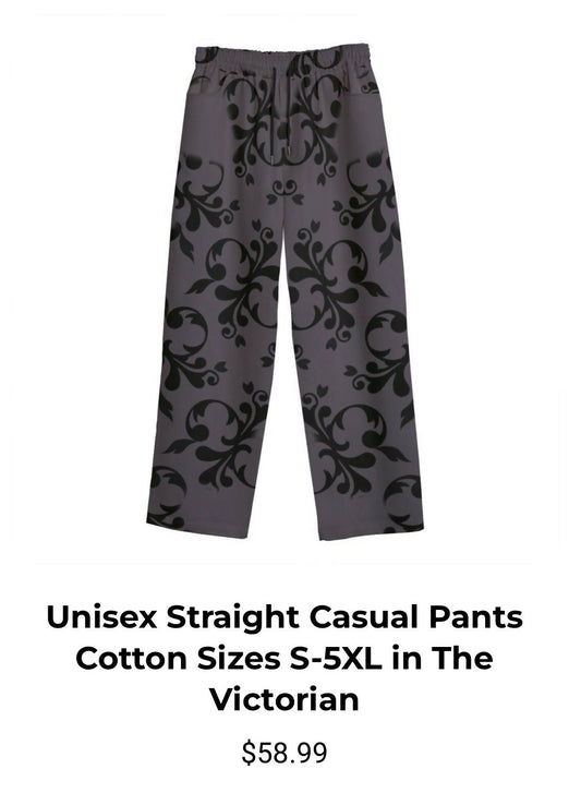 Unisex Straight Casual Cotton Pants Sizes S-5XL