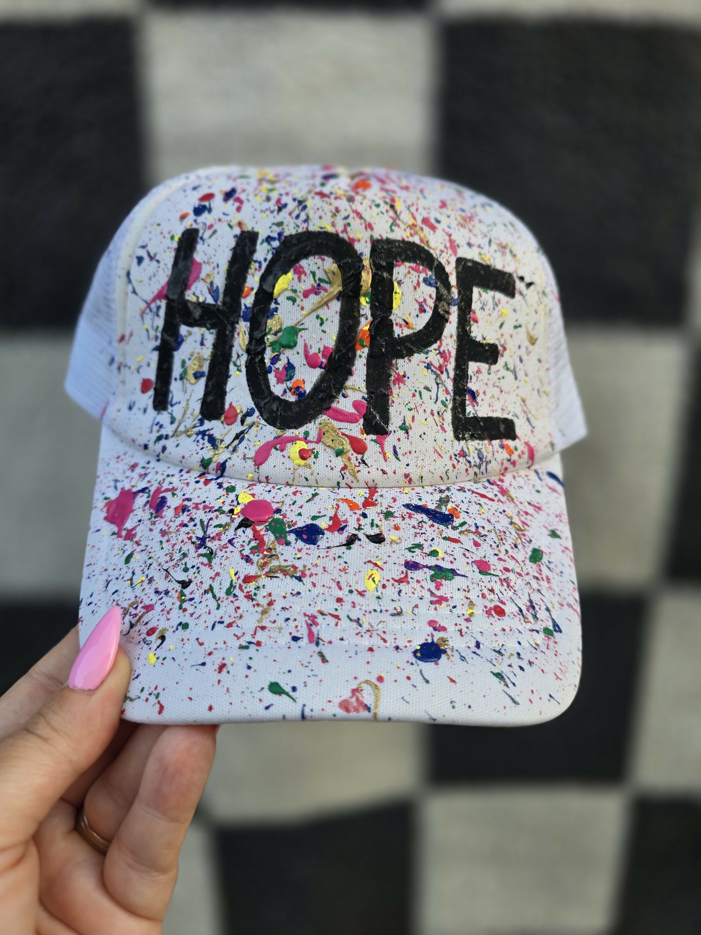 Hand-Painted Empowerment Trucker Hats